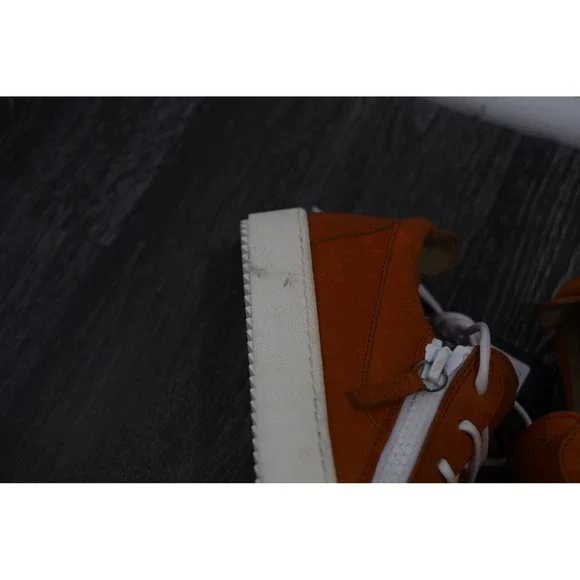 Giuseppe Zanotti Orange Leather Zip High Top Sneakers EU 35.5 - Picture 4 of 15